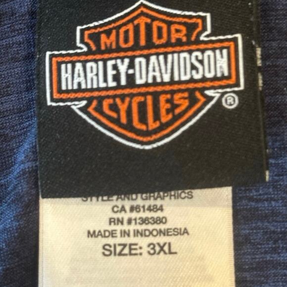 Harley Davidson Black & Blue El Paso, Texas Shirt 3X - Picture 5 of 6
